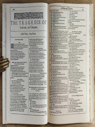 Antony and Cleopatra, by William Shakespeare. A Facsmile of the First Folio Text. With an. FIRST FOLIO FACSIMILE.