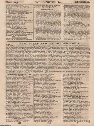 Shropshire, 1828-29. The complete text from Pigot & Co's National Commercial Directory. SHROPSHIRE.