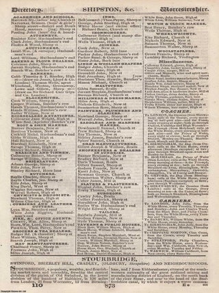Worcestershire, 1828-29. The complete text from Pigot & Co's National Commercial Directory. WORCESTERSHIRE.