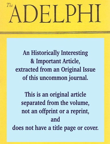 Item #406365 Essays on Modern Religion; the Religion of Irreligion. An original article from The Adelphi, 1930. John Middleton Murry.