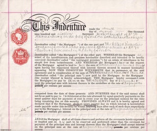 Item #406530 1916 Mortgage Indenture relating to 25, 29 and 31 Great Arthur Street and 15 Bayer...