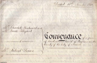 Conveyance of land in the Hamlet of Heigham in Norfolk. 1858 Conveyance Land Heigham Norfolk.