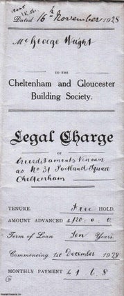 Item #406566 1928 Legal Charge/Mortgage on 31 Portland Square, Cheltenham; between George Wright...