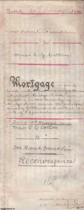 Item #406570 1904 Mortgage of land and two houses at Bridge End in Carlton Bedfordshire; from Mr...
