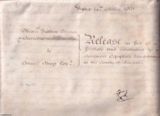 Release and Surrender of Copyhold Hereditaments in the County of. 1805 Herefordshire Copyhold Surrender.
