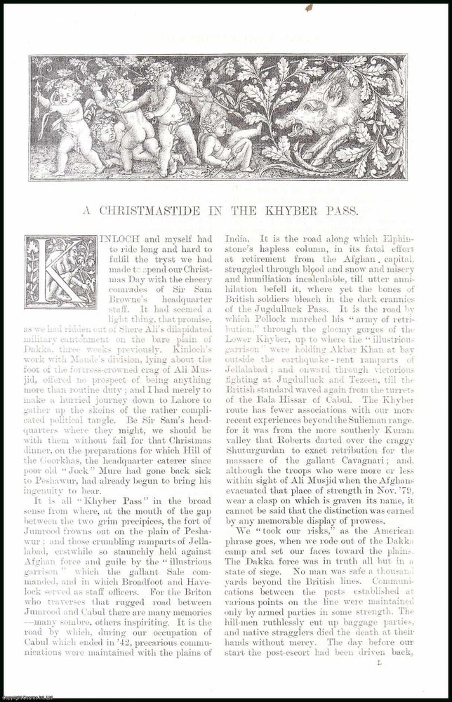 Item #406661 A Christmastide in the Khyber Pass. An original article from the English Illustrated Magazine, 1885. Archibald Forbes.
