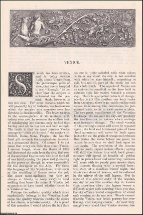 Item #406704 Venice. An original article from the English Illustrated Magazine, 1887. H. F....