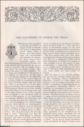 Item #406709 The Daughters of George the Third. An original article from the English Illustrated...