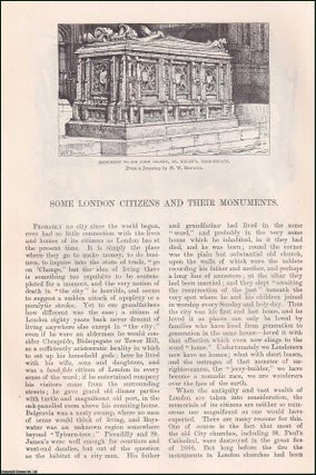 Item #406720 Some London Citizens and Their Monuments; with Illustrations by the Author. An...