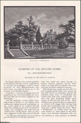 Item #406753 Hinchingbrooke; Glimpses of Old English Homes. An original article from the English...