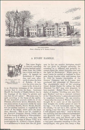 Item #406763 A Rugby Ramble. An original article from the English Illustrated Magazine, 1888. H...