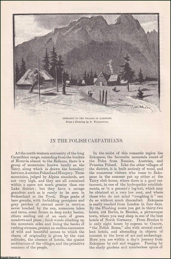 Item #406766 In the Polish Carpathian Mountains. An original article from the English Illustrated Magazine, 1888. Adam Gielgud, S. Witkiewicz.