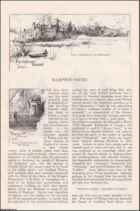 Item #406768 Hampton Court. An original article from the English Illustrated Magazine, 1888....