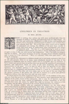 Item #406769 Children in Theatres; from Training School to the Stage. An original article from...
