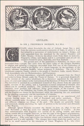 Item #406770 Ceylon. An original article from the English Illustrated Magazine, 1890. Sir J....