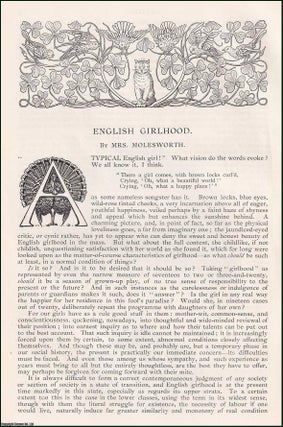 Item #406771 English Girlhood. An original article from the English Illustrated Magazine, 1890....