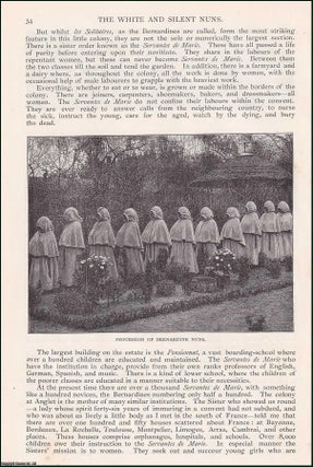Item #406772 The White and Silent Nuns; the Bernadines of Anglet. An original article from the...