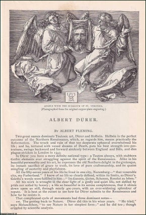 Item #406813 Albert Durer. An original article from the English Illustrated Magazine, 1890....