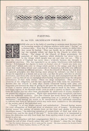 Item #406815 Fasting. An original article from the English Illustrated Magazine, 1890. Ven....