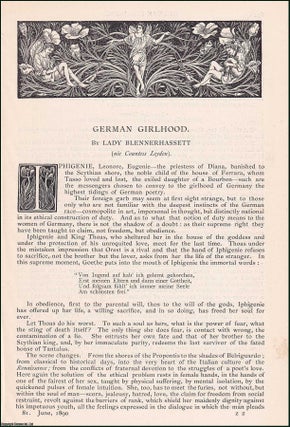Item #406816 German Girlhood. An original article from the English Illustrated Magazine, 1890....