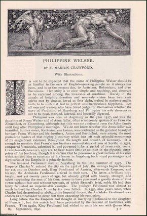 Item #406832 Philippine Welser; Morganatic Wife of Ferdinand II of Austria. An original article...