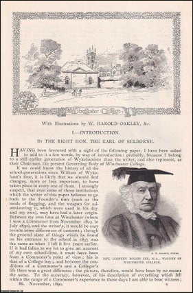 Item #406842 Winchester College. An original article from the English Illustrated Magazine, 1891....