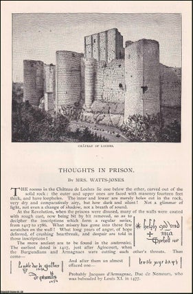 Item #406862 Thoughts in Prison; Inscriptions Uncovered at the Chateau de Loches Dating from 1417...