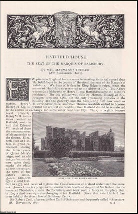 Item #406901 Hatfield House; Seat of the Marquis of Salisbury. An original article from the...