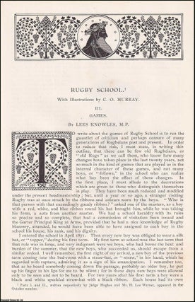 Item #406902 Rugby School; Games. An original article from the English Illustrated Magazine,...