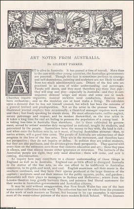 Item #406906 Art Notes from Australia; Art is Alive in Australia. An original article from the...