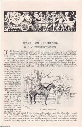 Item #406914 Women on Horseback. An original article from the English Illustrated Magazine, 1892....