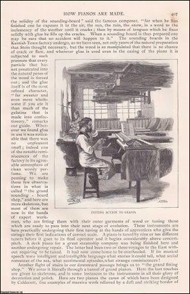 Item #406926 How Pianos are Made. An original article from the English Illustrated Magazine,...