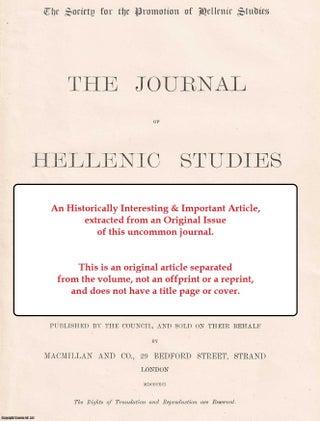 Item #407817 Discoveries in Asia Minor. An uncommon original article from the journal of Hellenic...