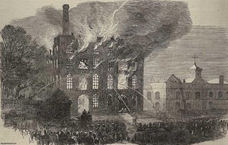 Item #408487 The Great Fire at the Patent Candle Factory, Coxside, Plymouth. An original print...