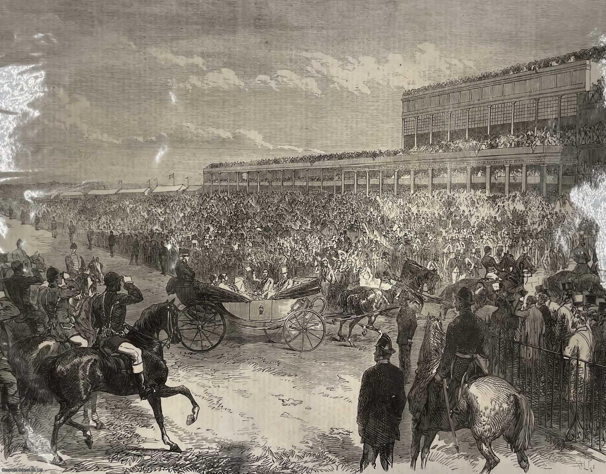 Ascot Races; the Prince and Princess of Wales Driving Up the Course. A ...