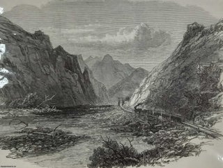 Item #408607 The Pacific Union Railway of America: Weber Canyon and River. An original print from...