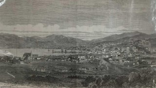 Item #408676 Town and Port of Wellington, the Capital of New Zealand. An original print and...