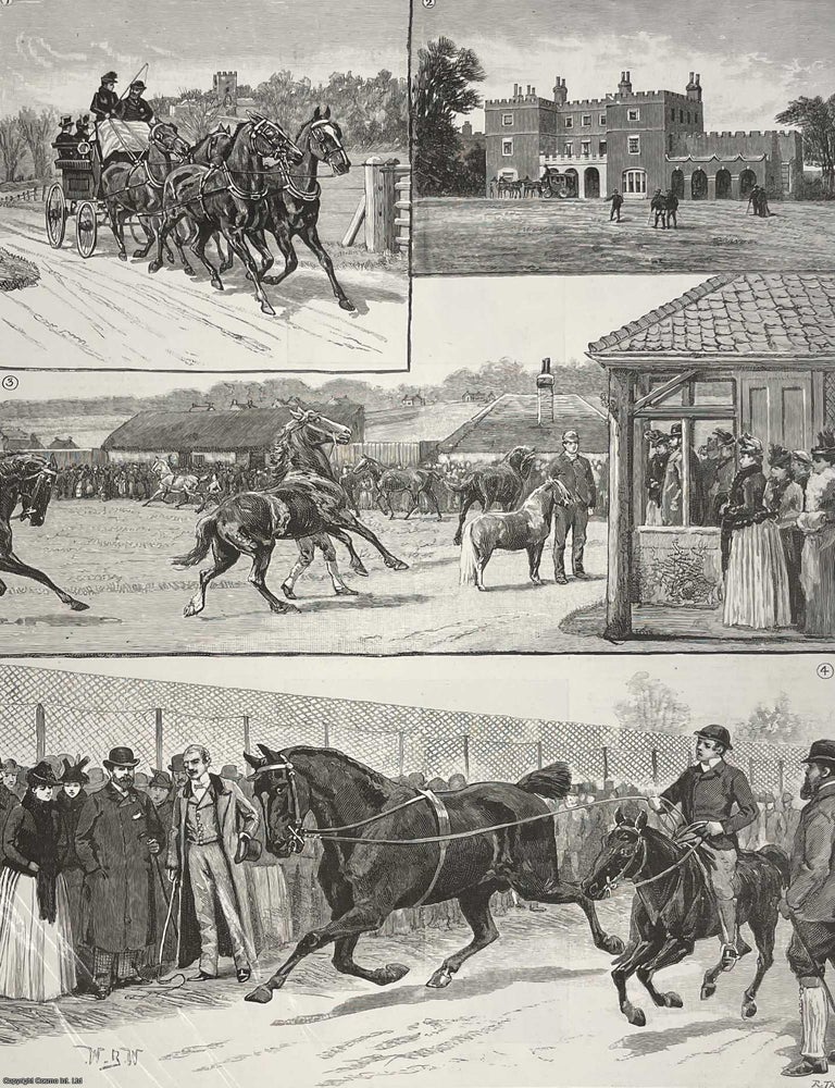 Item #408779 The Prince of Wales Inspecting Mr Walter Gilbey's Stud of Shire Horses at Elsenham...