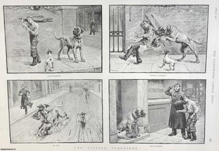 Item #408782 The Sirloin Purloined. An original print from the Illustrated London News, 1889. ART