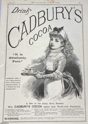 Item #408792 Cadbury's Cocoa Advertisement. An original print from the Illustrated London News,...