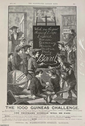Item #408807 Advertisement for Bovril announcing Its 1000 Guineas Challenge. An original print...