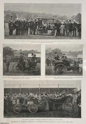 Item #408836 Exhibition of Horseless Vehicles at Tunbridge Wells. An original print from the...