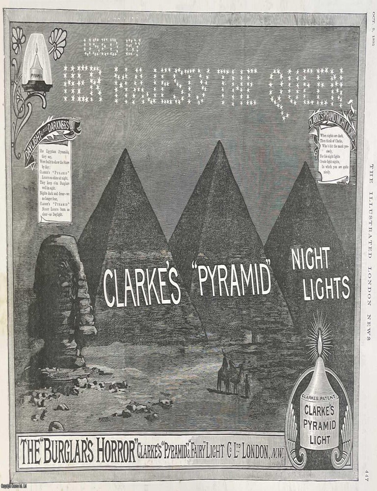 Item #408846 Clarke's Pyramid Night Lights, the 'Burglar's Horror'. A rare,...