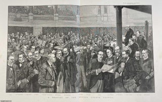 A Meeting of the London County Council. An original print. LONDON.