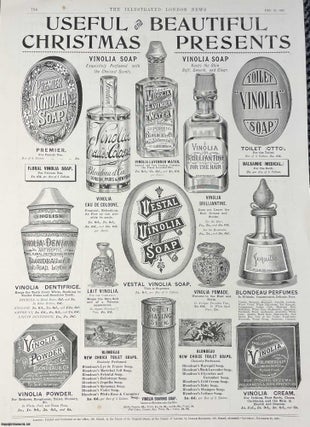 Item #408877 Vinolia Toiletries Advertisement. An original print from the Illustrated London...