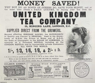 Item #408879 United Kingdom Tea Company, Mincing Lane, London. An original print from the...