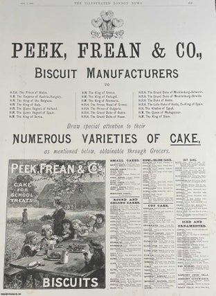 Item #408880 Peek, Frean & Co, Biscuit Manufacturers Advertisement. An original print from the...