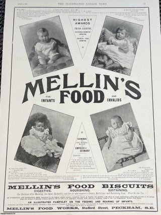 Item #408881 Mellin's (of Peckham, London) Food for Infants and Invalids; Advertisement with...
