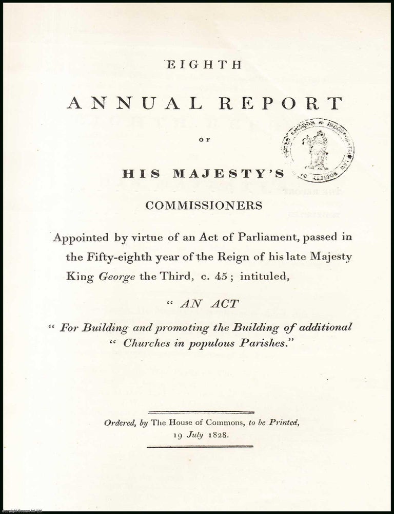 Item #408889 Blue Book Report : Building of Additional Churches in Populous Parishes; Eighth...