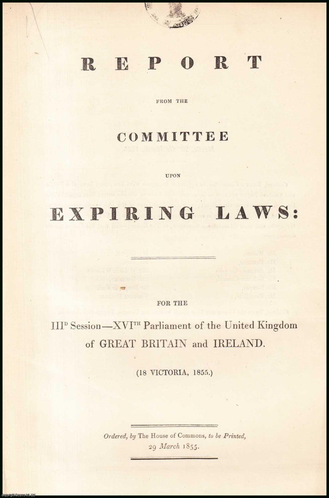 Item #408893 Blue Book Report : Select Committee Report on Expiring Laws; Register of Temporary...